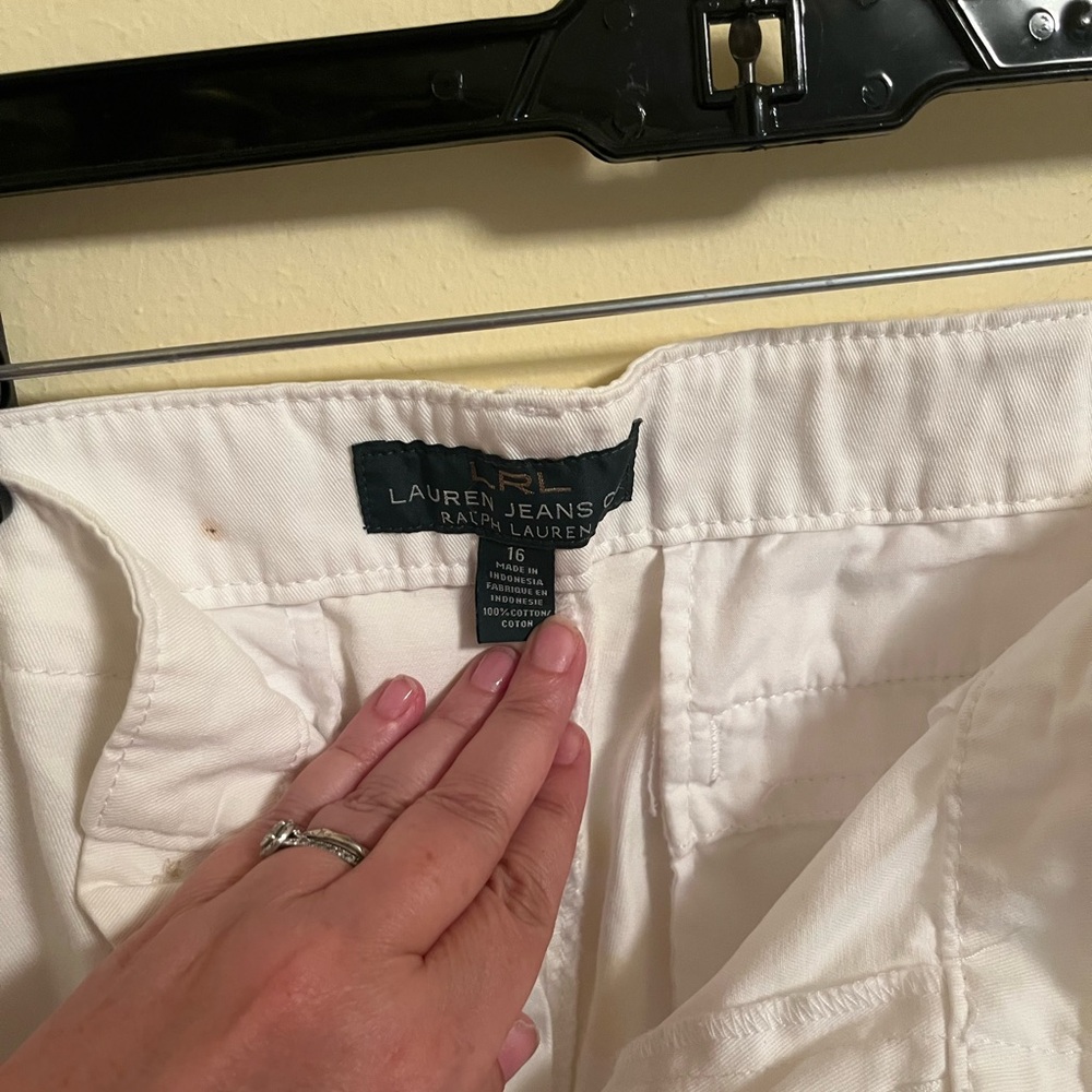 Polo by Ralph Lauren White Cropped Pants